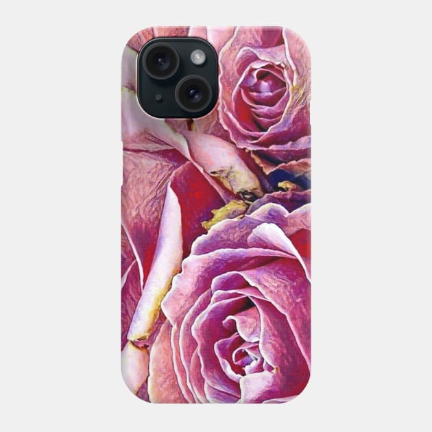 Pink Flowers Art Phone Case by Cozy infinity