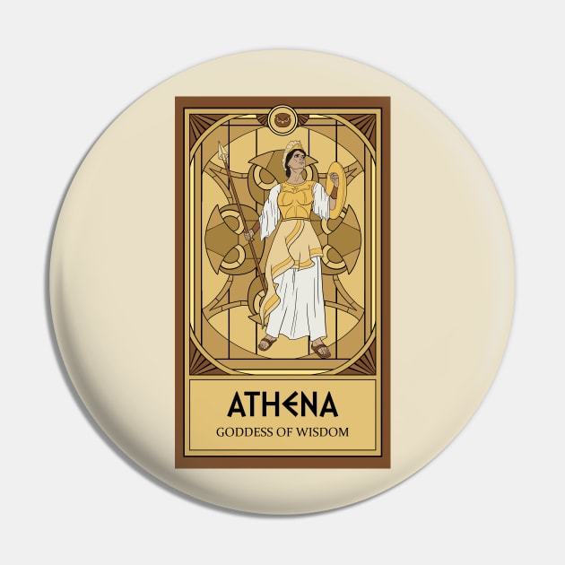 Athena Tarot Card Pin by katieclouds