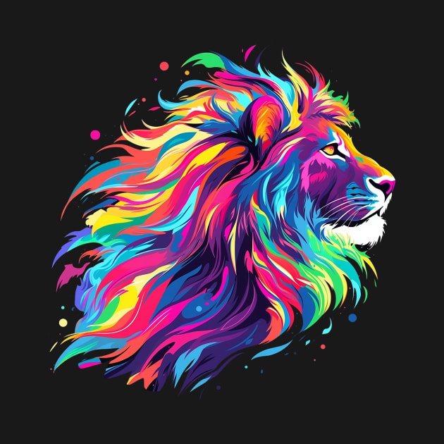 colorful lion by dorapeterx