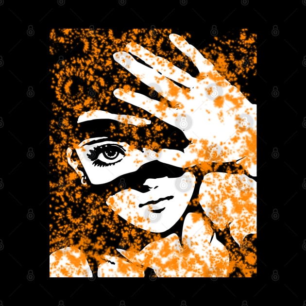 Punk Fashion Style Orange Glowing Girl by Punk Fashion