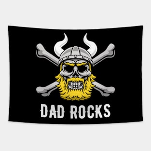 Viking Skull Dad Rocks Tapestry