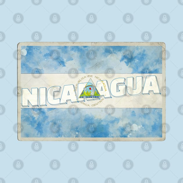 Nicaragua Vintage style retro souvenir by DesignerPropo