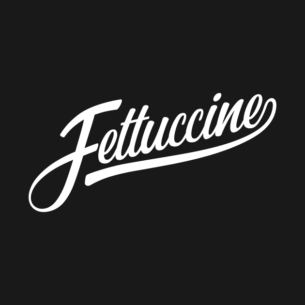 Fettuccine, funny baseball style italian pasta by emmjott