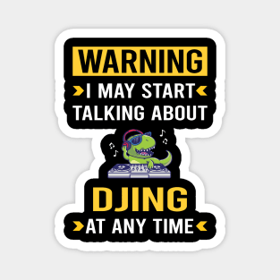 Warning Djing DJ Disc Jockey Deejay Magnet