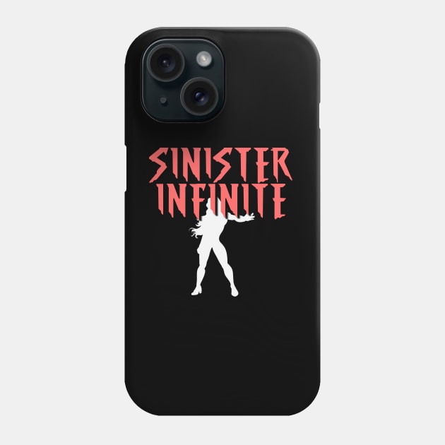 SINISTER INFINITE Female (White Silhouette) Phone Case by Zombie Squad Clothing