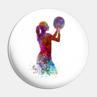 Watercolor basketball player Pin