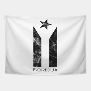 Resiste Boricua Puerto Rico Bandera Negra Puerto Rican Black Flag Tapestry