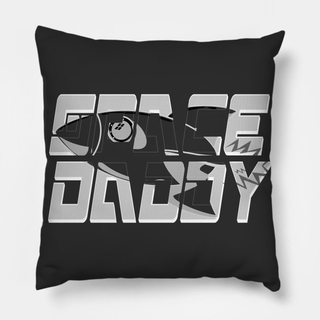 Space Daddy Rocket Ship Birthday Gift Science Fiction Shirt 2. Super cool oldschool Sci-Fi Ship Pillow by KAOZ