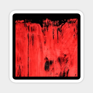 Simple abstract black-red textured watercolor, trendy earthy tones, colors. Hand-painted texture, splashes, drops of paint, smears. Best for backgrounds, wallpapers, covers and packaging, wrapping. Magnet