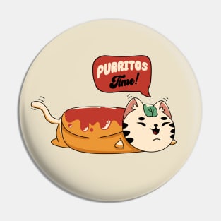 Burritos and cat Pin