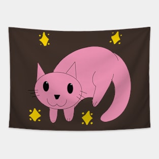 floppy cat pink Tapestry