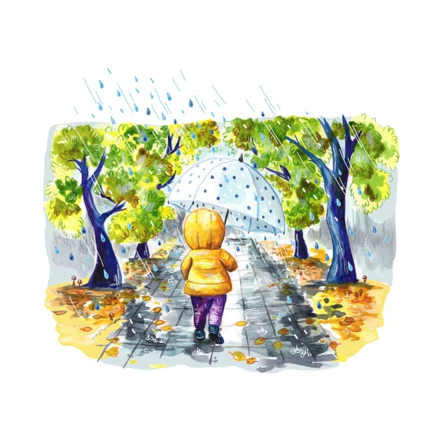 Rainy Days by Vicky Kuhn Illustration