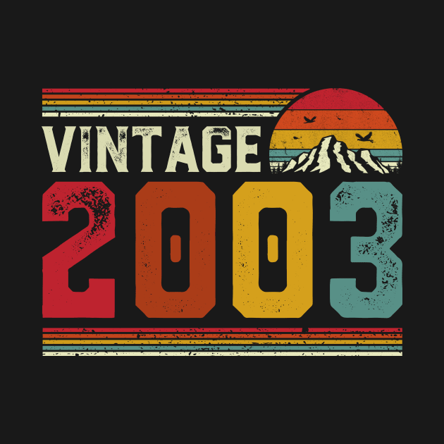 Vintage 2003 Birthday Gift Retro Style by Foatui