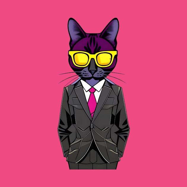 Cat Boss In Elegant Suit by Liesl Weppen