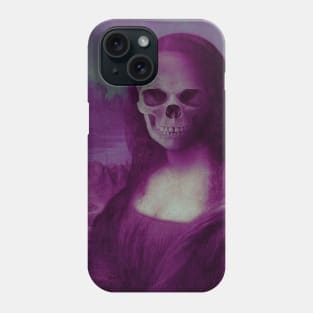 Mona Lisa Skull Vaporwave Phone Case