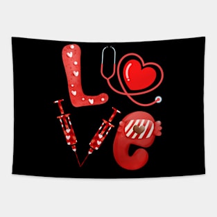 Nurse Love Valentine Tapestry