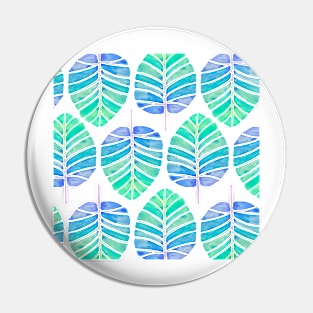 Mint Ombré Alocasia Pattern Pin