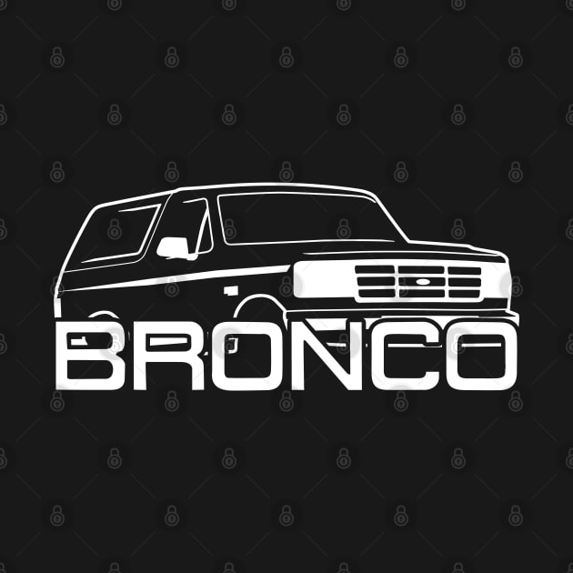 1992-1996 Ford Bronco Black w/new logo Front Side by The OBS Apparel