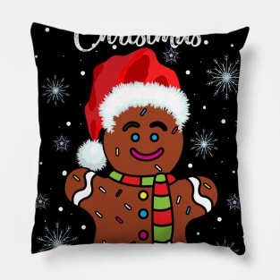 Gingerbread Wear Santa Hat Christmas Costume Cookie Bakers Pillow