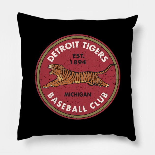 Detroit Tiger Balm by Buck Tee Pillow by Buck Tee