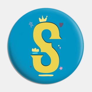 "S" This Is Letter S Capital First Letter In Your Name Pin