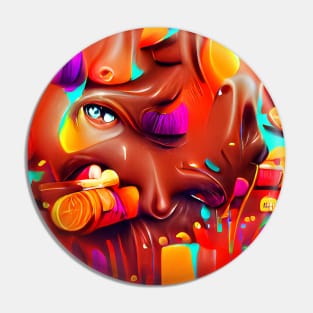 Colorful Chocolate Art Pin