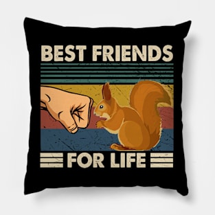 Scurry and Snuggle Chipmunk Best Friends For Life Tee Extravaganza Pillow