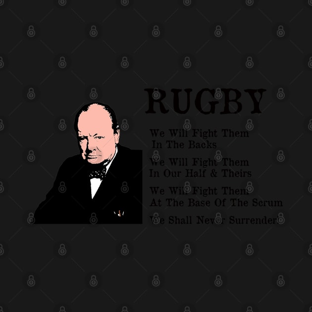 Rugby Fight Words Poster by ArtShare