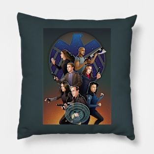 Agents of SHIELD Team in Action Pillow