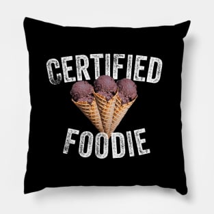 Certified Foodie - Ice Cream Cones Pillow