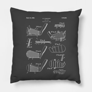 Golf Clubs Patent - Golfing Art - Antique Pillow