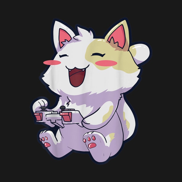 Anime Gamer Gaming Video Games Cat by sousougaricas