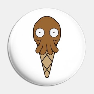 Alien Ice-Cream Cone (Chocolate) Pin