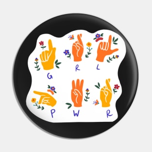 GRL POWER STICKER Pin