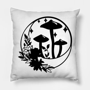 Celestial Fungi and Moon phase 4 Pillow