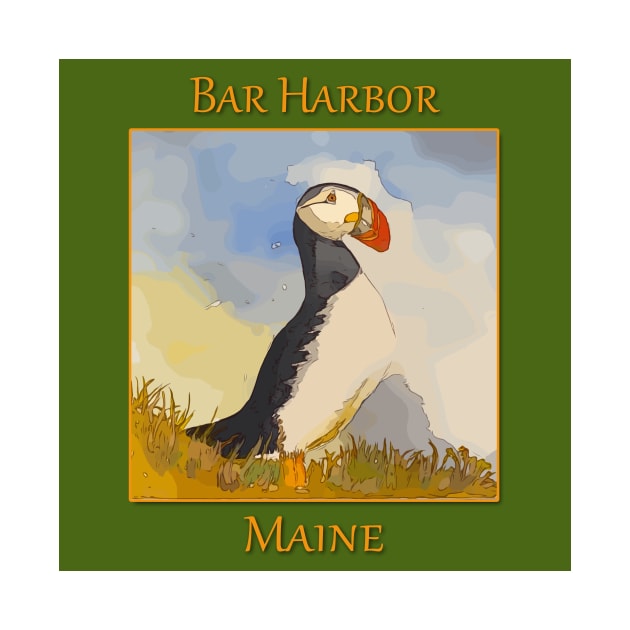 Puffin of the Eastern Egg Island outside of Bar Harbor Maine by WelshDesigns