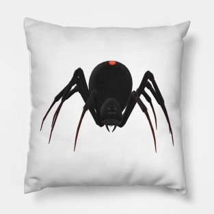 Red back spider face mask Pillow