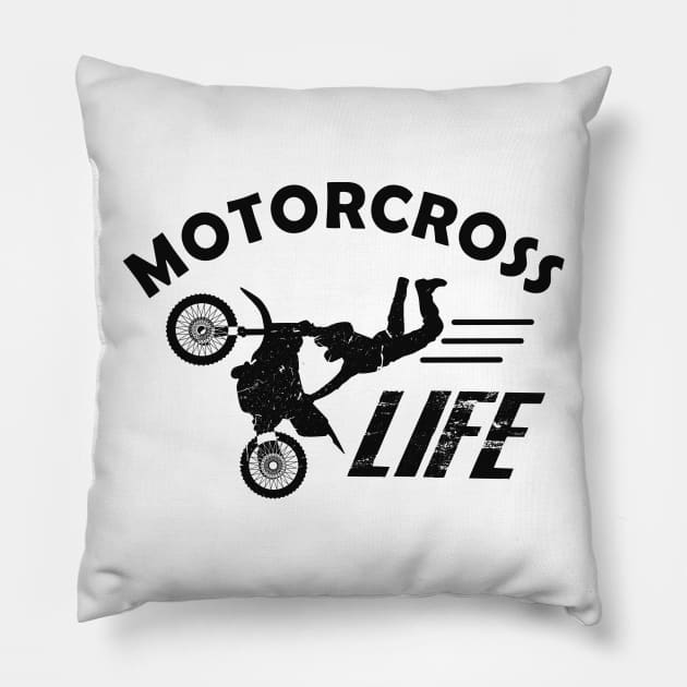 Motorcross  life Pillow by KC Happy Shop