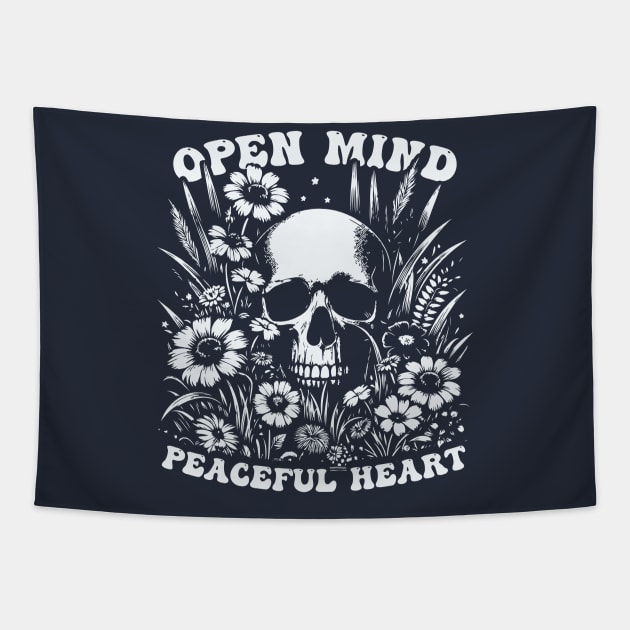 Open Mind, Peaceful Heart Tapestry by Trendsdk