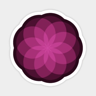 Geometric Flower of Circles (Magenta) Magnet