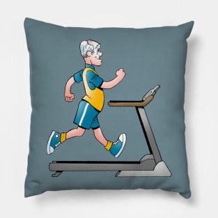 Man on a Treadmill Fitness Pillow