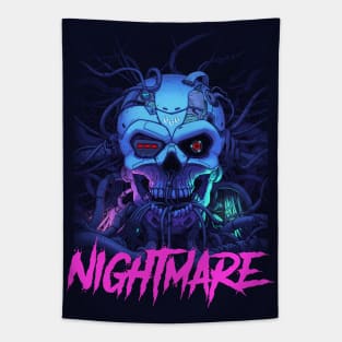 Nightmare Skull In Wires Tapestry