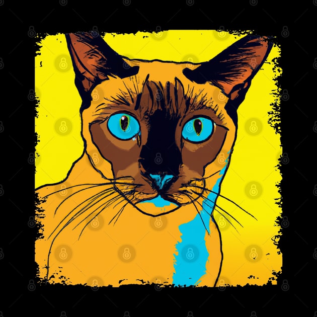 Tonkinese Pop Art - Cat Lover Gift by PawPopArt