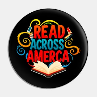 Reads Across Tee America Reading Teacher Books Reader Pin