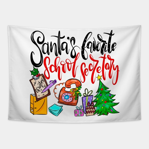 Santa’s Favorite School Secretary Tapestry by OrnamentallyYou