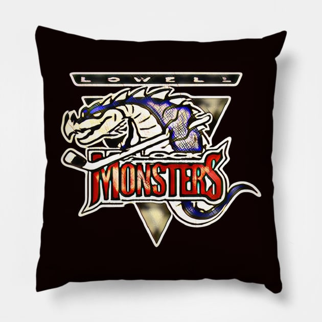 Lowell Lock Monsters Hockey Pillow by Kitta’s Shop