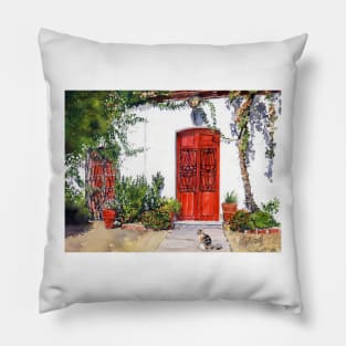 Puertas Rojas - Red Doors Pillow