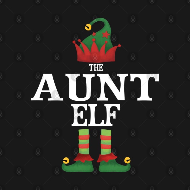 Auntie Aunt Elf Matching Family Group Christmas Party Pajamas by uglygiftideas