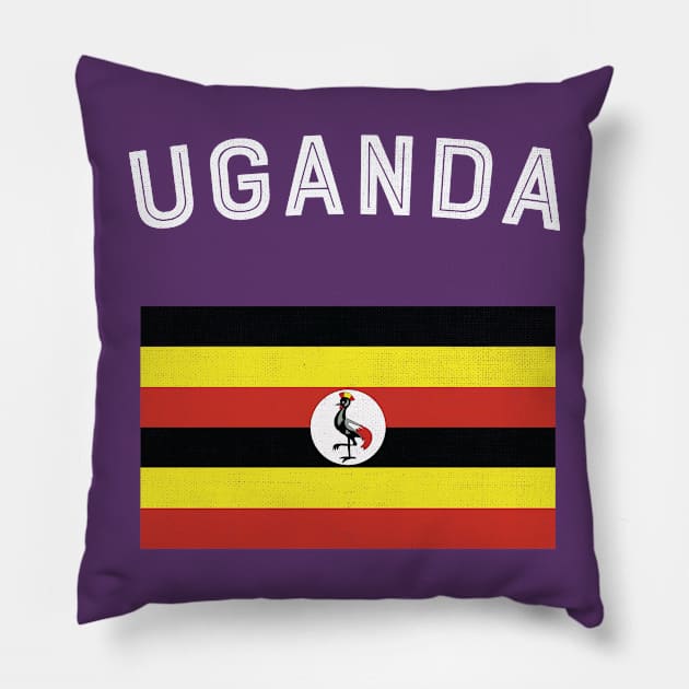 Uganda Flag Pillow by phenomad