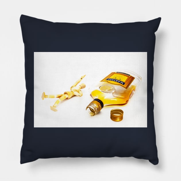 Wrecked Again, Demon Booze Pillow by tommysphotos